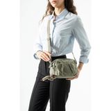 571 Collections Çanta Çapraz Askılı Ultra Hafif Çok Cepli Omuz Çantası Vizon Model: (571-7M)