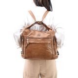 571 Collections Çanta Suni Deri Yumuşak Dokumalı Sırt Omuz Çantası Taba (Model: 571-11-13B)