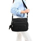 571 Collections Çanta Ultra hafif, çok cepli , çok bölmeli çapraz askılı Postacı Çanta (spor, seyahat, gündelik) Siyah (Model: 571-6A)