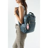 571 Collections Çanta Yıkanmış Deri, Çok Gözlü, Laptop Bölmeli sırt Çantası (Gündelik, Seyahat) Mavi Model: (571-14-17N)