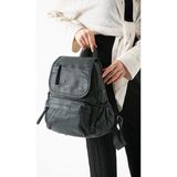 571 Collections Çanta Yıkanmış Deri Sırt Çantası Lacivert Model: (571-14-11M)