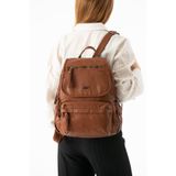 571 Collections Çanta Yıkanmış Deri Sırt Çantası Model: (571-14-11M) TH11M