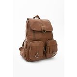571 Collections Çanta Yıkanmış Deri Sırt Çantası Taba (Model: ) 571-11-11E