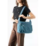 571 Collections Çapraz Askılı Ultra Hafif Çok Cepli Bayan Omuz Çantası Mavi (Model: 571-6B)