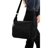 571 Collections Çapraz Askılı Ultra Hafif Çok Cepli Bayan Omuz Çantası Siyah (Model: 571-6B)