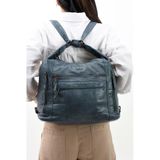 571 Collections Suni Deri Yumuşak Dokumalı Sırt Omuz Çantası Mavi (Model: 571-11-13B)