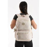 571 Collections Ultra Hafif Sırt Çantası Okul Seyahat Unisex Desenli Krem (Model: 571-1C)