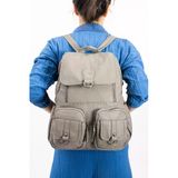 571 Collections Yıkanmış Deri Sırt Çantası Gri (Model: 571-11-11E)