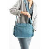 571 Collections Yumuşak Dokulu Ultra Hafif, Esnek ve Su Geçirmez Polyamid Kumaş Omuz ve Kol Çantası Mavi Model: (571-13-14G)