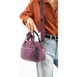 571 Collections Yumuşak Dokulu Ultra Hafif, Esnek ve Su Geçirmez Polyamid Kumaş Omuz ve Kol Çantası Mor Model: (571-13-14H)