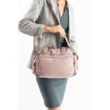 571 Collections Yumuşak Dokulu Ultra Hafif, Esnek ve Su Geçirmez Polyamid Kumaş Omuz ve Kol Çantası Pembe Model: (571-13-14G)