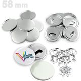 58 mm Buton Anahtarlık Açacak (Sarf) 250 Adet, Şık ve Kullanışlı Ürün Seti - Antrasit - Seçenek 1