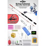 58 Parça Spin, Tekne, Kıyı Olta Takımı Seti - 270Cm Krm 100-250G - 60'Lık Makine