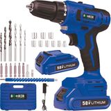 58V 5AH Pro Hummer Dark Blue Çift Akülü Yüksek Tork ve Vidalama Şarjlı Matkap Seti - Seçenek 1