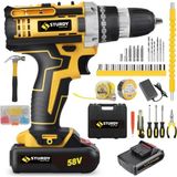 58V 8AH Çift Akülü Şarjlı Metal Şanzıman Vidalama Seti 99 Parça Uç ile - Seçenek 1