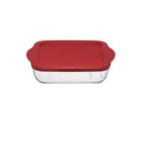 59024 Plastik Kapaklı Borcam Kare Tepsi 31.8x28.3 cm 3200 cc 59024KP