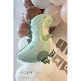 59X49 Cm Ölçülerinde Retro Yeşil Dinozor Folyo Balon