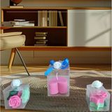 5Cm-5Cm Ebatlarda Kokulu Doğal Pembe-Yeşil Renk 3 Lü Dekoratif Mum