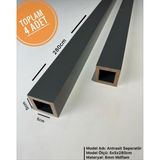 5CMX5CMX280CM Mdf Ahşap Seperatör Paravan Ayrıcı Bölme Porfili (4 Adet) - 5x5x280cm - Antrasit