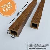 5CMX5CMX280CM Mdf Ahşap Seperatör Paravan Ayrıcı Bölme Porfili (4 Adet) - 5x5x280cm - Barok