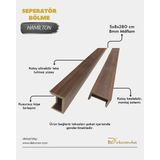5CMX8CMX280CM Mdf Ahşap Seperatör Paravan Ayrıcı Bölme Porfili (3 Adet) - 5X8X280CM - Barok