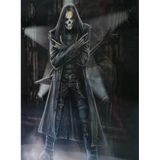 5D Elmas Boyama 3 Farklı Resim Değişenli Kuru Kafa Tablosu 30x40 cm (5250)