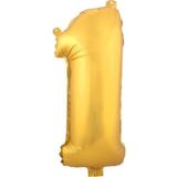 5DM 1 (gold) Rakam Folyo Balon - 90 Cm - Altın Folyo Rakam Balon