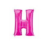 5DM 1 Metre Pembe H Harfi Folyo Harf Balon Pembe Folyo Balon H Harf Balon Dekor Balonu Pink
