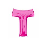 5DM 1 Metre Pembe T Harfi Folyo Harf Balon Pembe T Harf Balon Sevgiliye Özel Süsleme