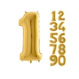 5DM 1 Rakam Balon Folyo Gold Altın Sarısı 16 Inç
