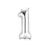 5DM 1 Rakam Folyo Gümüş Balon Küçük 35 Cm