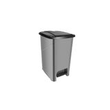 5DM-15 Lt Saral Slim Pedallı Plastik Çöp Kovası Siyah Kapaklı
