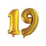 5DM 19 Yaş Sayı Folyo Balon Altın 90 Cm