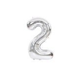 5DM 2 Rakam Folyo Gümüş Balon Küçük 35 cm