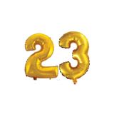 5DM 23 Yaş Sayı Folyo Balon, Altın, 90 cm, 2 Adet
