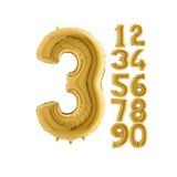 5DM 3 Rakam Balon Folyo Gold Altın Sarısı 16 Inç
