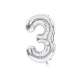 5DM 3 Rakam Folyo Balon Gümüş 100 cm