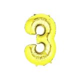 5DM 3 Rakam Folyo Gold Renk Balon Küçük 35 Cm