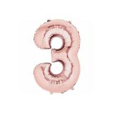 5DM 3 Rakam Rose Folyo Balon 76 Cm