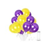 5DM 30 Adet Metalik Sarı, Mor Balon Konsepti-uçan Balon