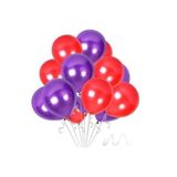 5DM 35 Adet Metalik Sedefli Mor, Kırmızı Balon