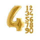 5DM 4 Rakam Balon Folyo Gold Altın Sarısı 16 Inç