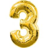 5DM 40 Cm Altın Renk Folyo Balon 3 Rakamı