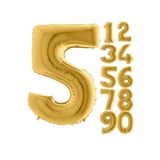 5DM 5 Rakam Balon Folyo Gold Altın Sarısı 16 Inç