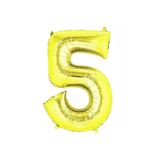 5DM 5 Rakam Folyo Balon Gold 100 Cm