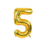 5DM 5 Rakam Folyo Gold Renk Balon Küçük 35 Cm