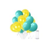 5DM 50 Adet Mint Su Yeşili-sarı Metalik Sedefli Balon