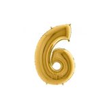 5DM 6 Rakam Balon Folyo Gold Altın Sarısı 16 İnç