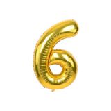 5DM 6 Rakam Folyo Gold Renk Balon Küçük 35 cm