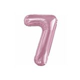 5DM 7 Rakam Pastel Pembe Folyo Balon 76 cm